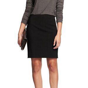 NWT Banana Republic Black Pencil Skirt Size 8 Classic Black Stretch Pencil Skirt